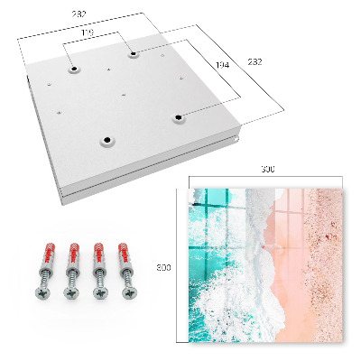 Caja para llaves con diseño de océano y playa