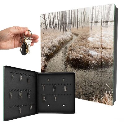 Caja para llaves diseño río de invierno