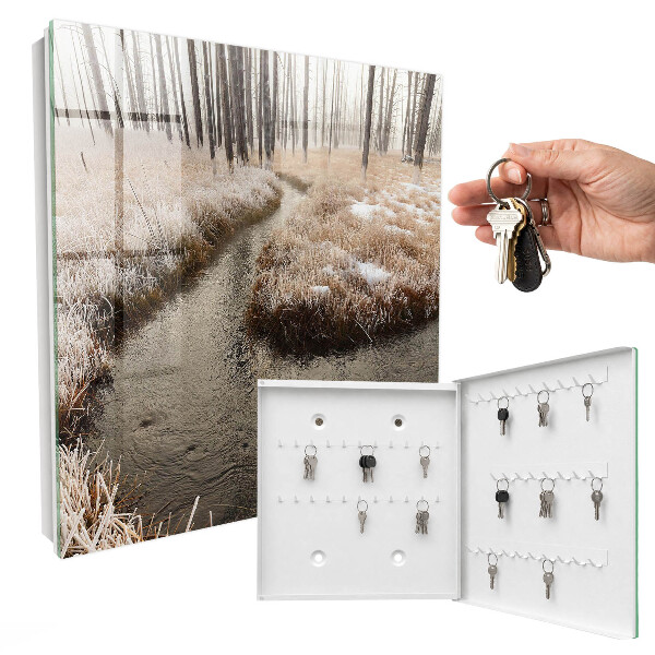 Caja para llaves diseño río de invierno