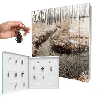 Caja para llaves diseño río de invierno