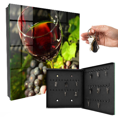 Caja para llaves diseño de uvas y vino