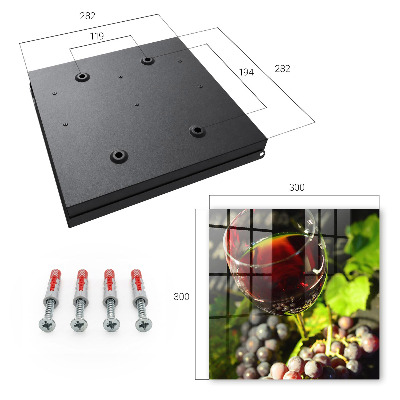 Caja para llaves diseño de uvas y vino