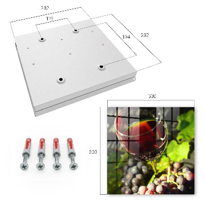 Caja para llaves diseño de uvas y vino