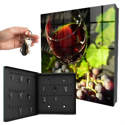 Caja para llaves diseño de uvas y vino