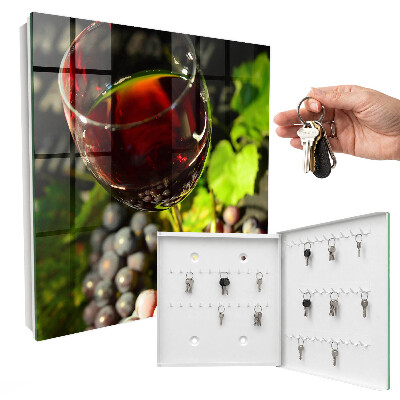 Caja para llaves diseño de uvas y vino