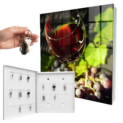 Caja para llaves diseño de uvas y vino