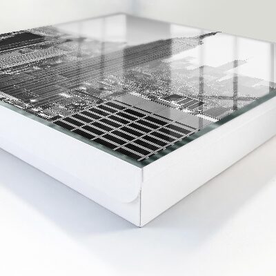 Armario para llaves con diseño de paisaje urbano