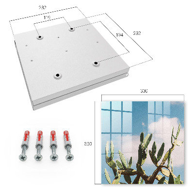 Caja para llaves de diseño cactus verde