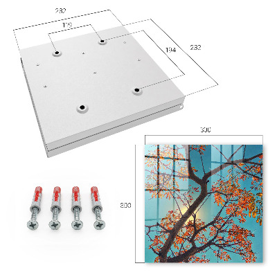 Armario para llaves con diseño de árbol de otoño