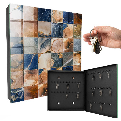 Armario para llaves de mosaico de mármol
