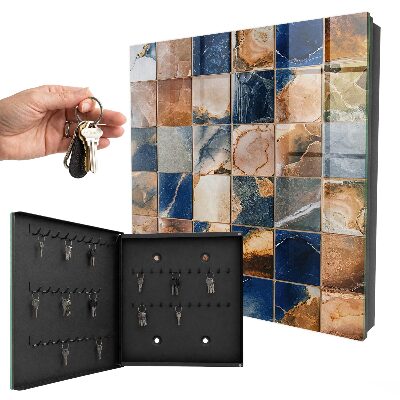Armario para llaves de mosaico de mármol