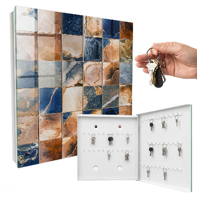 Armario para llaves de mosaico de mármol