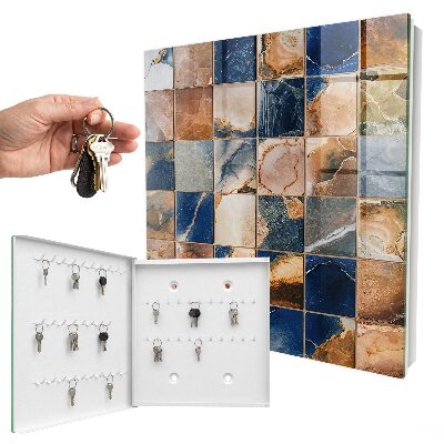Armario para llaves de mosaico de mármol