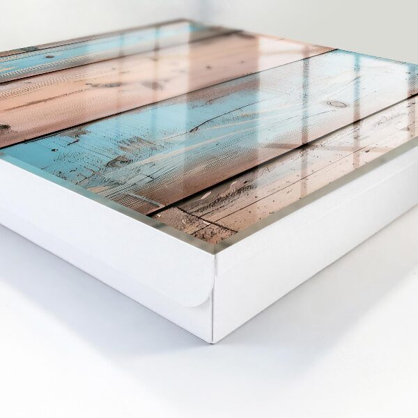 Caja para llaves de madera en tonos pastel