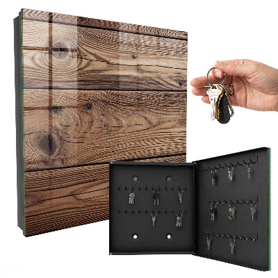 Armario para llaves con diseño de patrón de madera