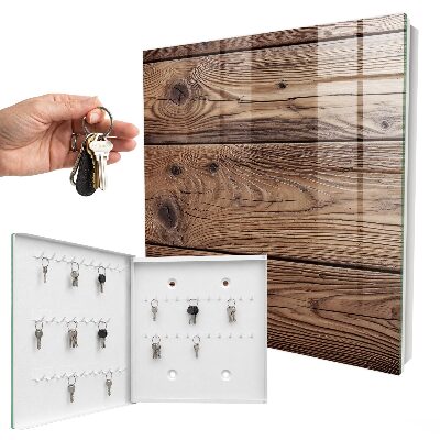 Armario para llaves con diseño de patrón de madera