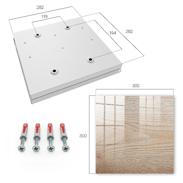 Caja para llaves con textura de madera