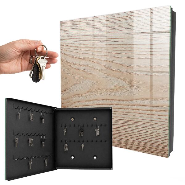 Caja para llaves con textura de madera