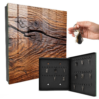 Caja para llaves con textura de madera