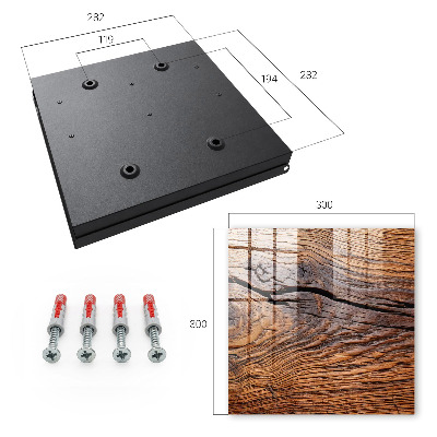 Caja para llaves con textura de madera