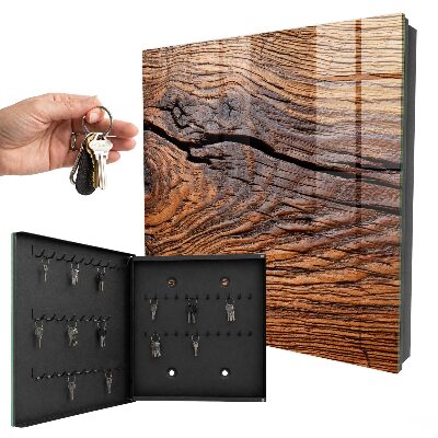 Caja para llaves con textura de madera