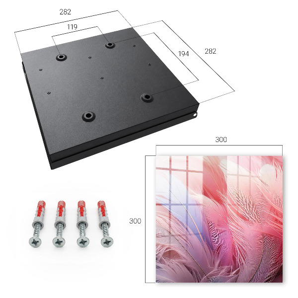 Caja para llaves con diseño de plumas rosas