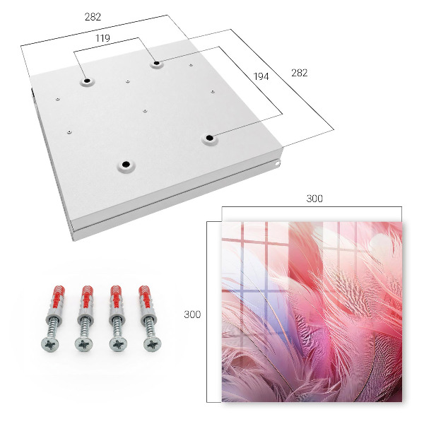 Caja para llaves con diseño de plumas rosas