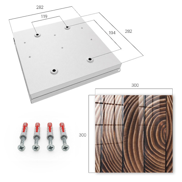 Caja para llaves de lana de madera