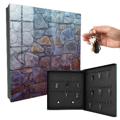 Armario para llaves con acabado de textura de piedra