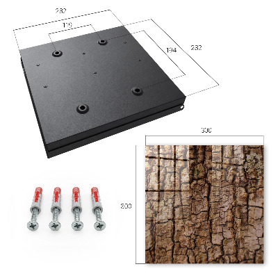 Caja para llaves con diseño de corteza de árbol
