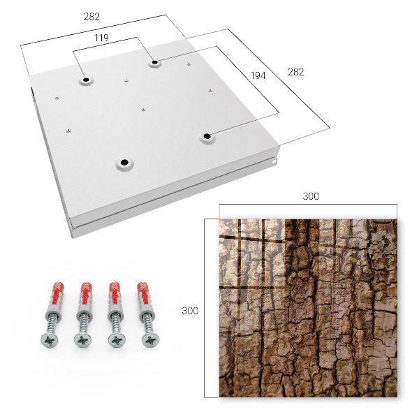 Caja para llaves con diseño de corteza de árbol