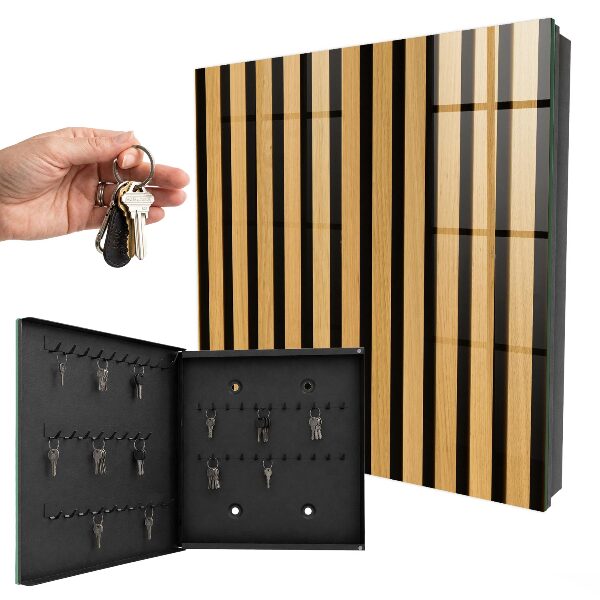 Caja para llaves con estructura de madera