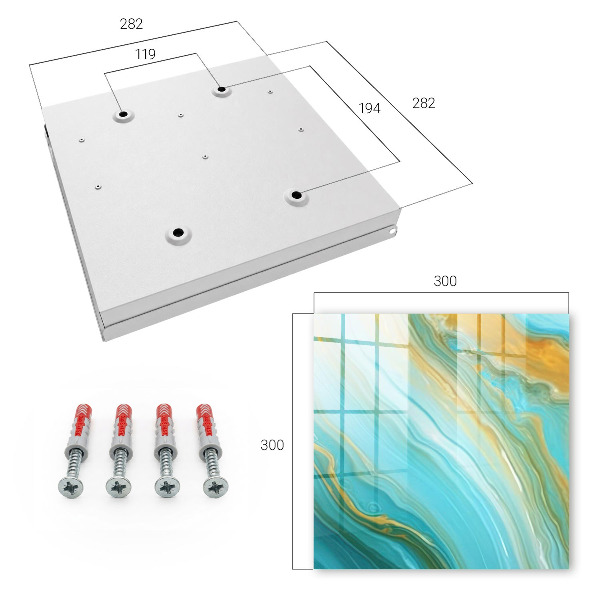 Armario para llaves con diseño de olas coloridas