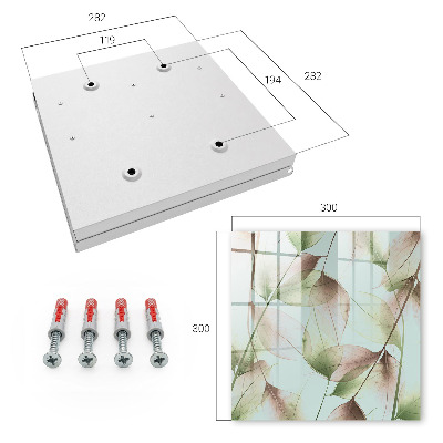 Armario para llaves con diseño de hojas de la naturaleza