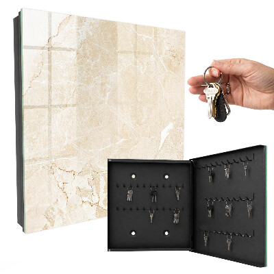 Caja para llaves con diseño de patrón beige