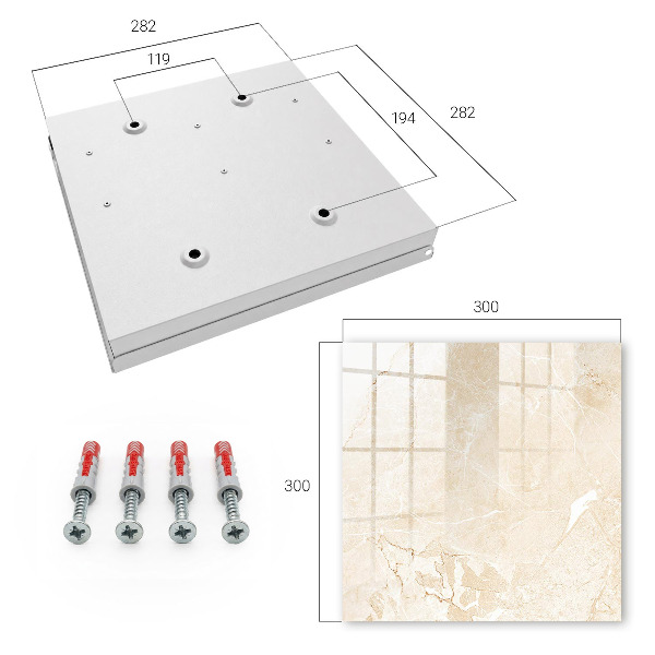 Caja para llaves con diseño de patrón beige