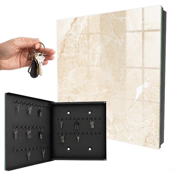 Caja para llaves con diseño de patrón beige