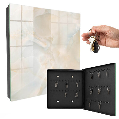 Caja para llaves de color crema para habitación