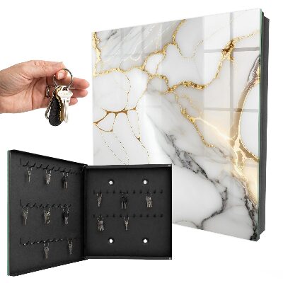 Caja para llaves diseño con acabado de mármol