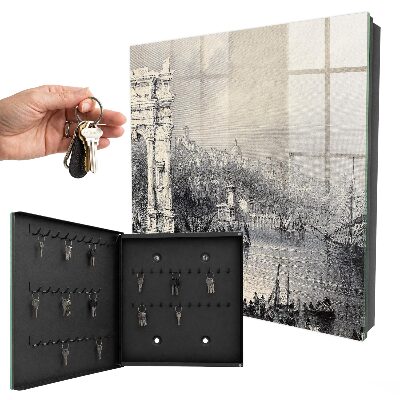 Armario para llaves con diseño del Arco de Trajano y la Ciudadela de Ancona