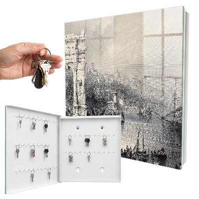 Armario para llaves con diseño del Arco de Trajano y la Ciudadela de Ancona