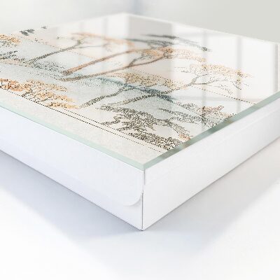 Armario para llaves con diseño de paisaje japonés