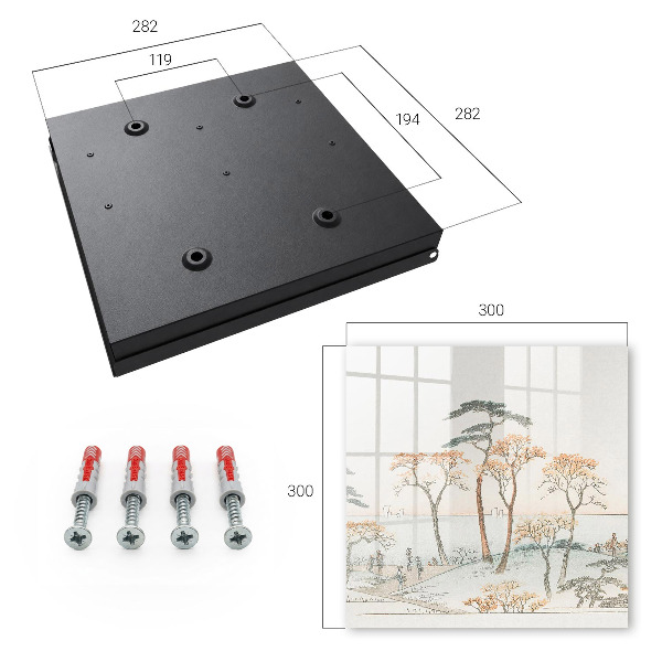 Armario para llaves con diseño de paisaje japonés