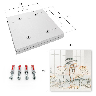 Armario para llaves con diseño de paisaje japonés