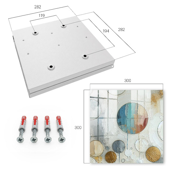 Caja para llaves diseño de composición circular