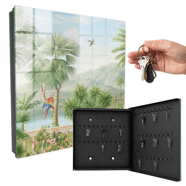Caja para llaves diseño paraíso tropical