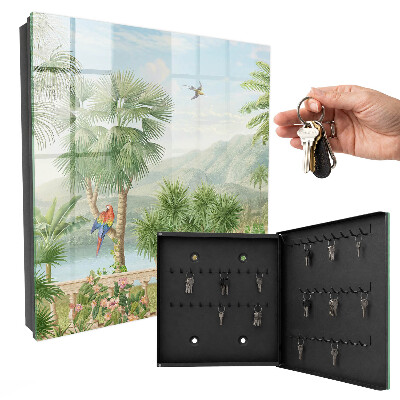 Caja para llaves diseño paraíso tropical