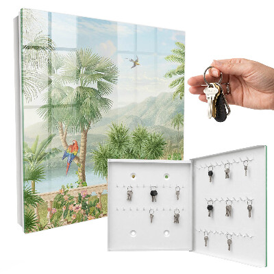 Caja para llaves diseño paraíso tropical