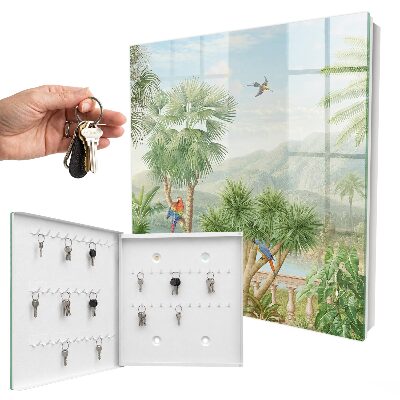Caja para llaves diseño paraíso tropical