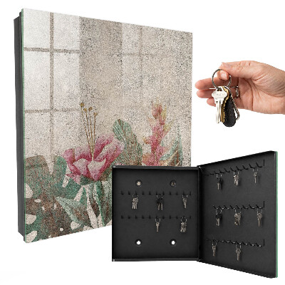 Caja para llaves con diseño de elegancia botánica